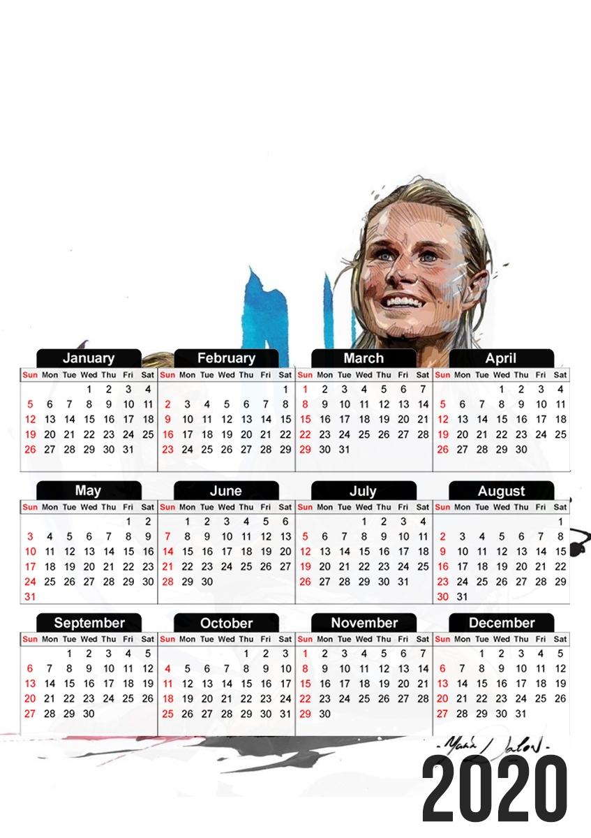  Amandine Henry Painting art for A3 Photo Calendar 30x43cm