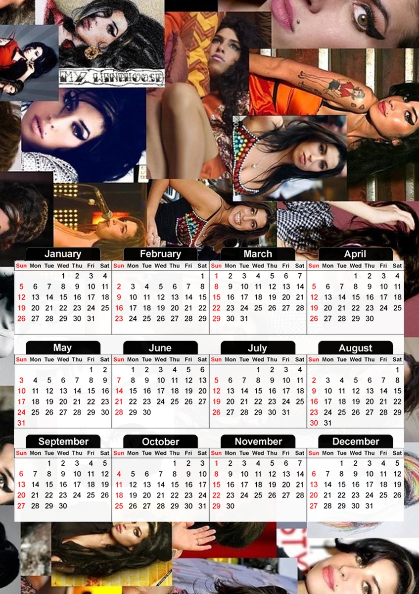  Amy winehouse for A3 Photo Calendar 30x43cm