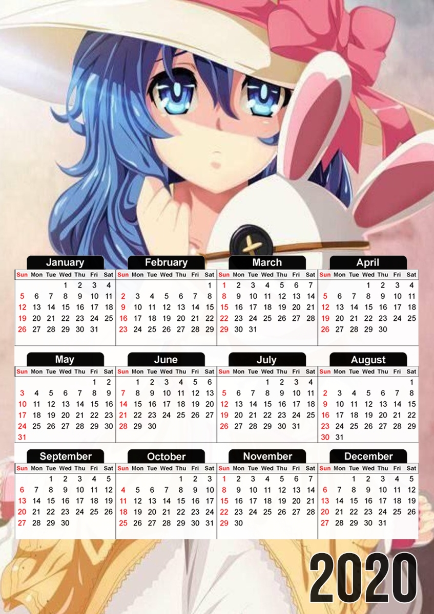  Angel Date A live Rabbit for A3 Photo Calendar 30x43cm