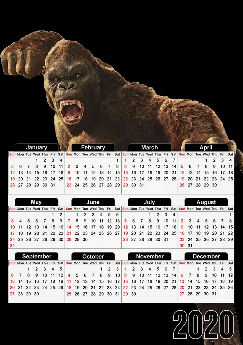  Angry Gorilla for A3 Photo Calendar 30x43cm