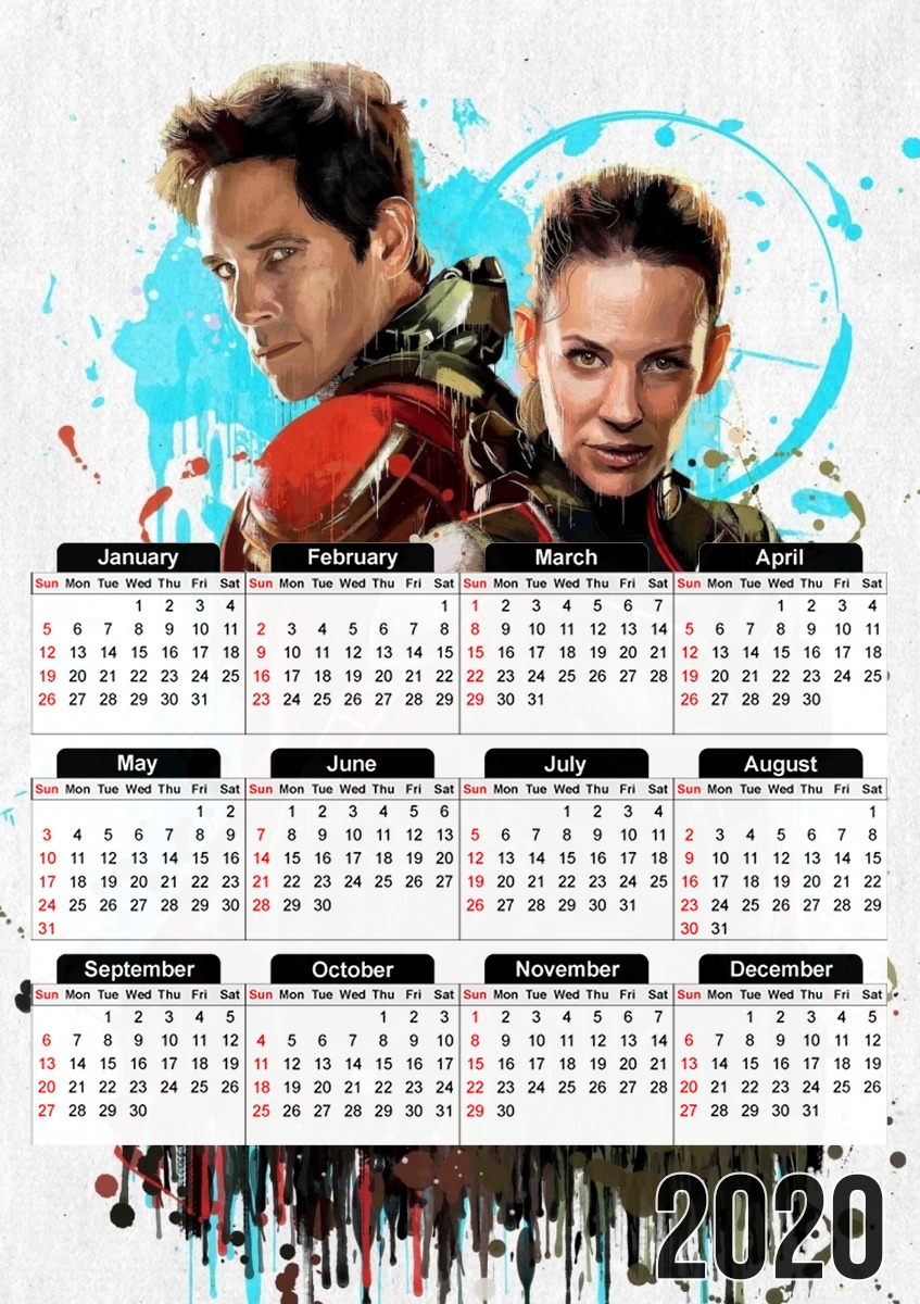  Antman and the wasp Art Painting for A3 Photo Calendar 30x43cm