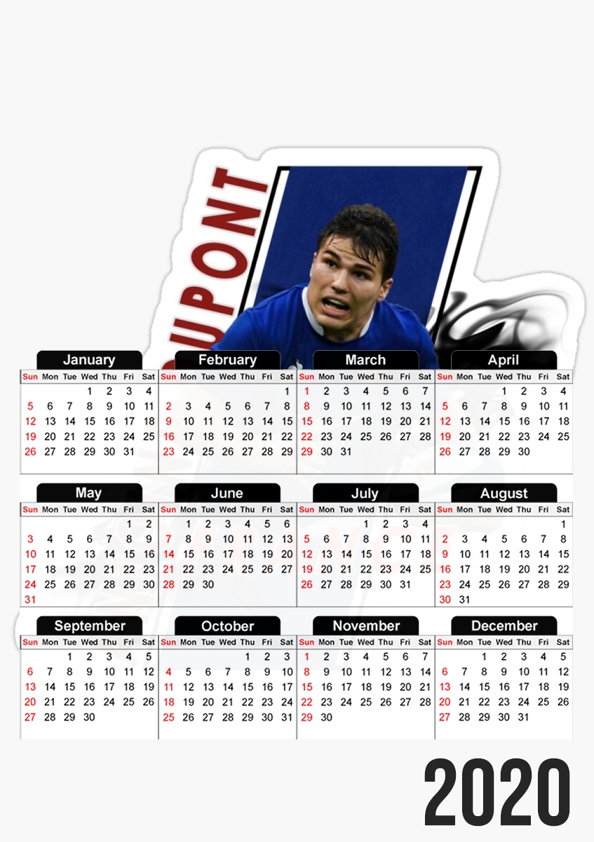  Antoine Dupont Rugby French player for A3 Photo Calendar 30x43cm