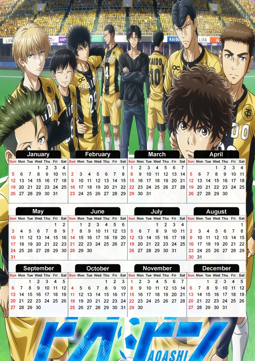  Ao Ashi Playmaker for A3 Photo Calendar 30x43cm