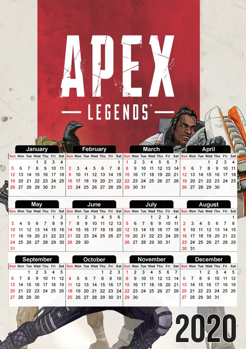  Apex Legends for A3 Photo Calendar 30x43cm