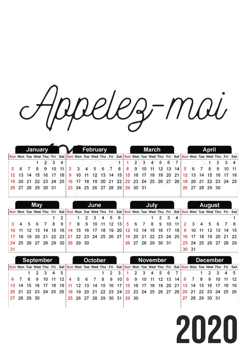  Appelez moi monsieur Mariage for A3 Photo Calendar 30x43cm