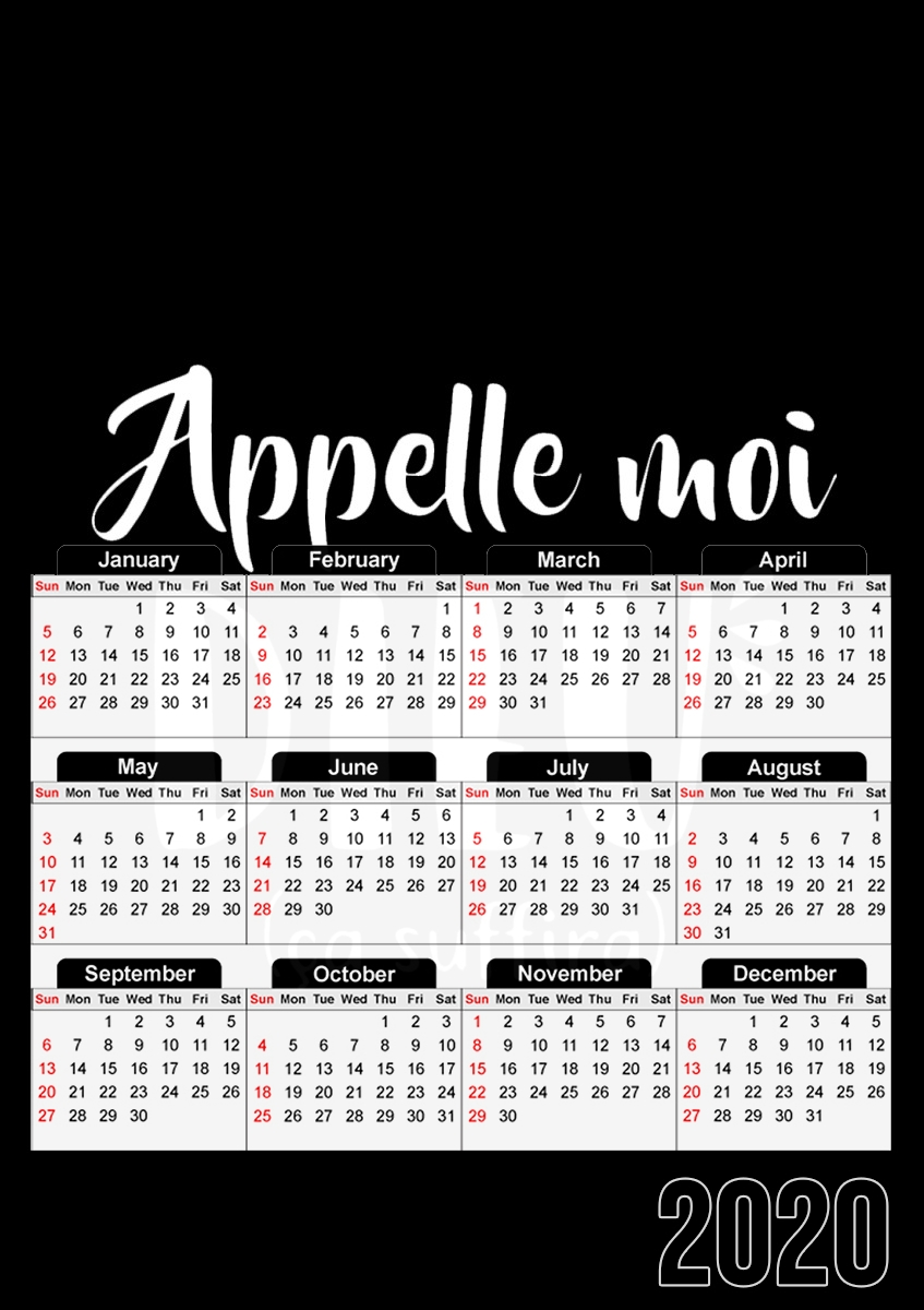  Appelle moi dieu for A3 Photo Calendar 30x43cm