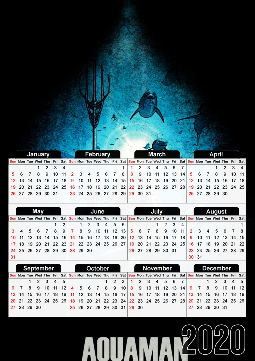  Aquaman for A3 Photo Calendar 30x43cm