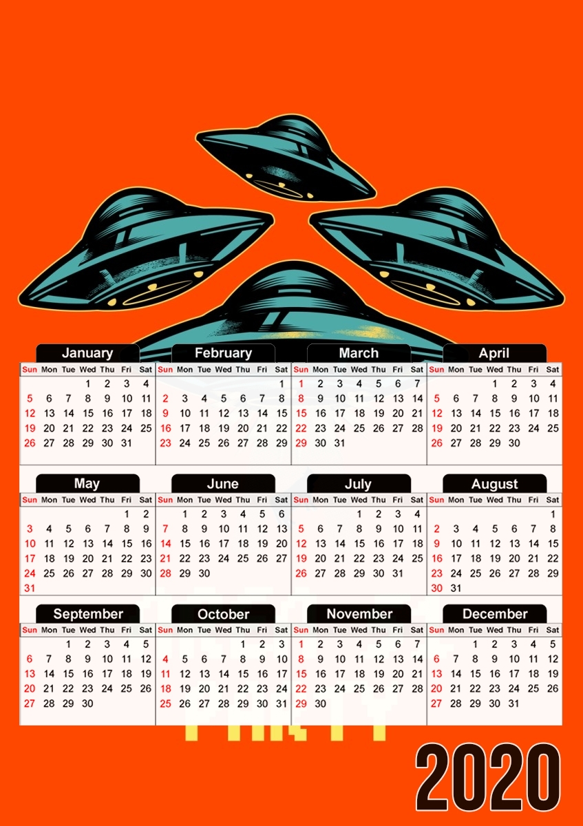  Area 51 Alien Party for A3 Photo Calendar 30x43cm