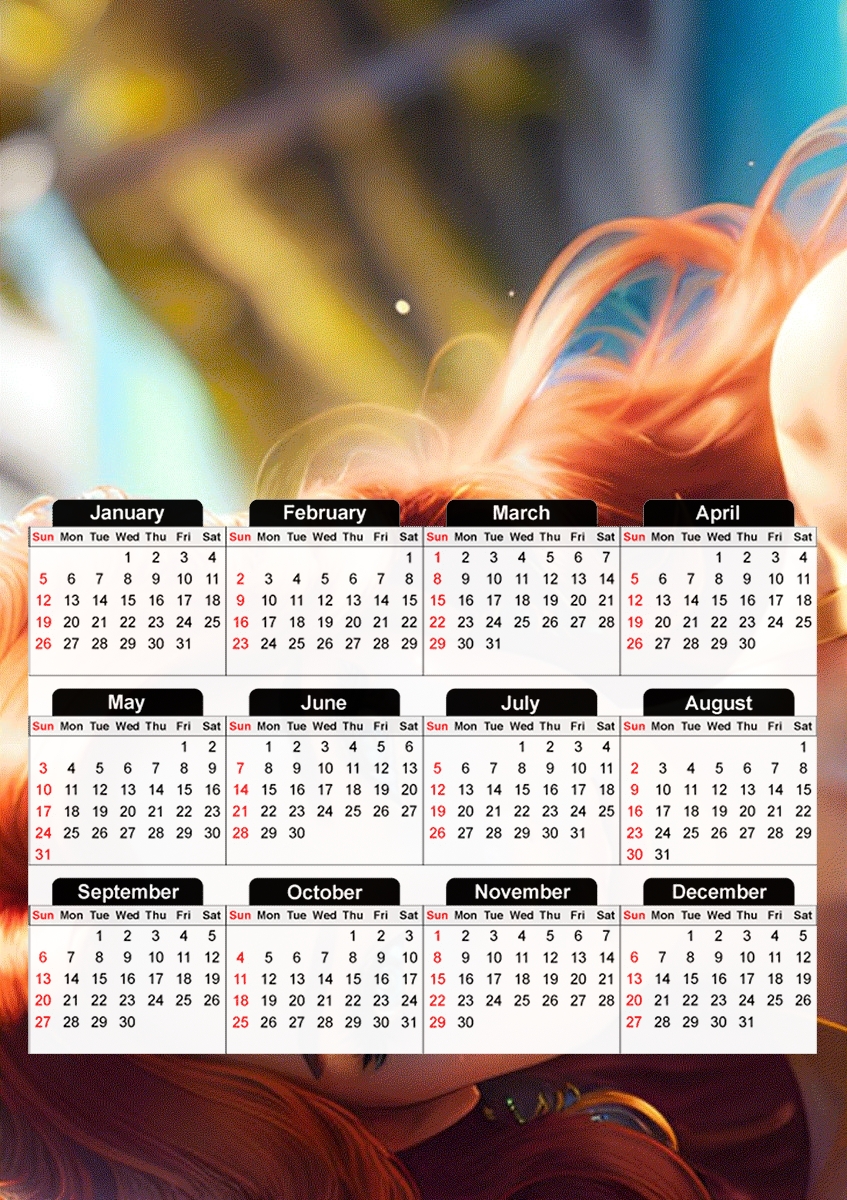  Ariel Ginger for A3 Photo Calendar 30x43cm