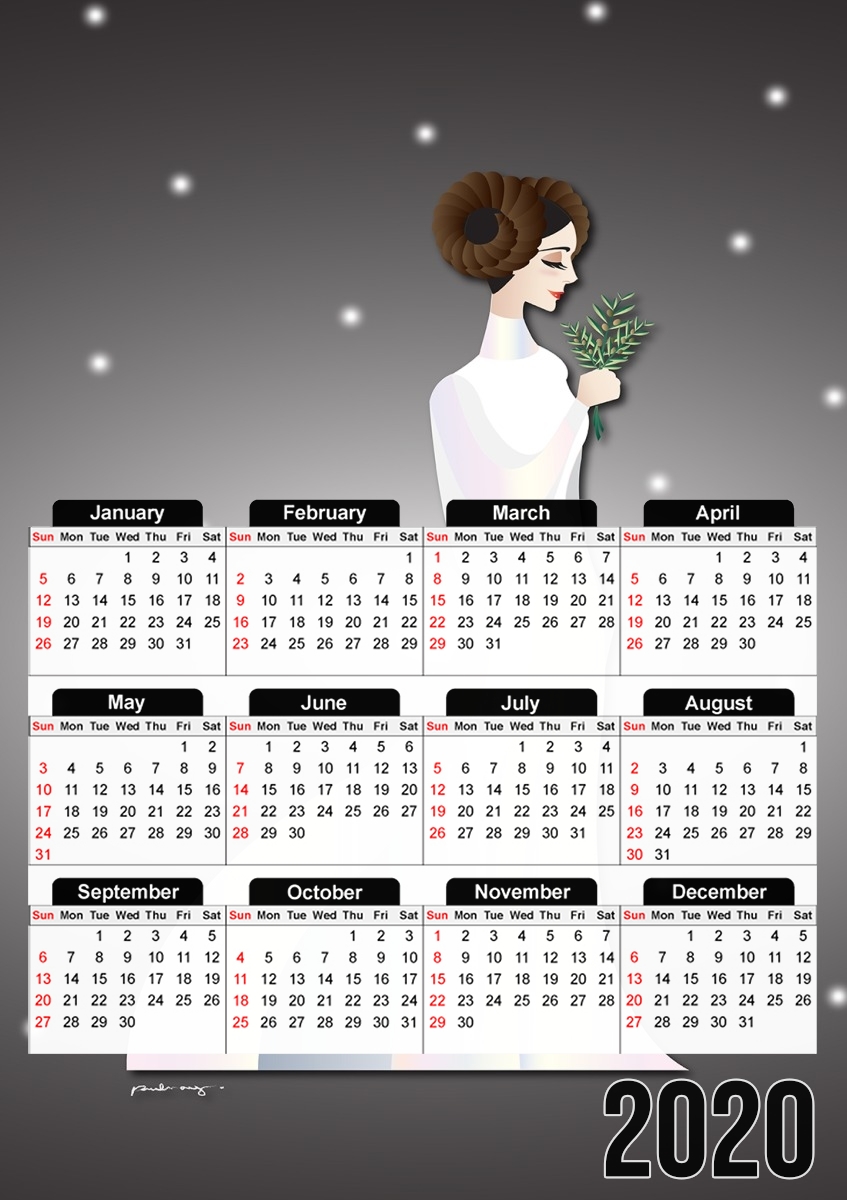  Aries - Princess Leia for A3 Photo Calendar 30x43cm