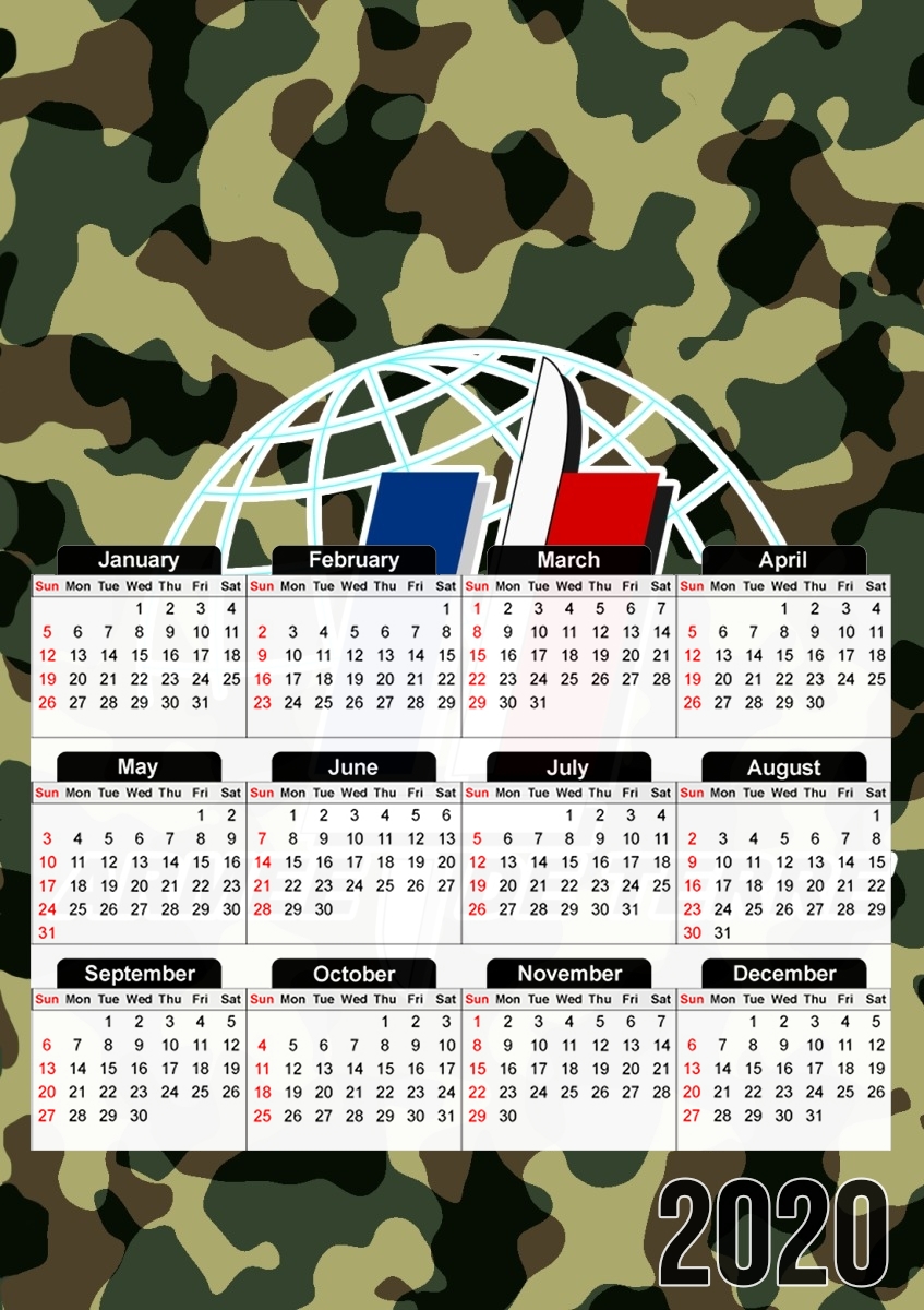  Armee de terre - French Army for A3 Photo Calendar 30x43cm