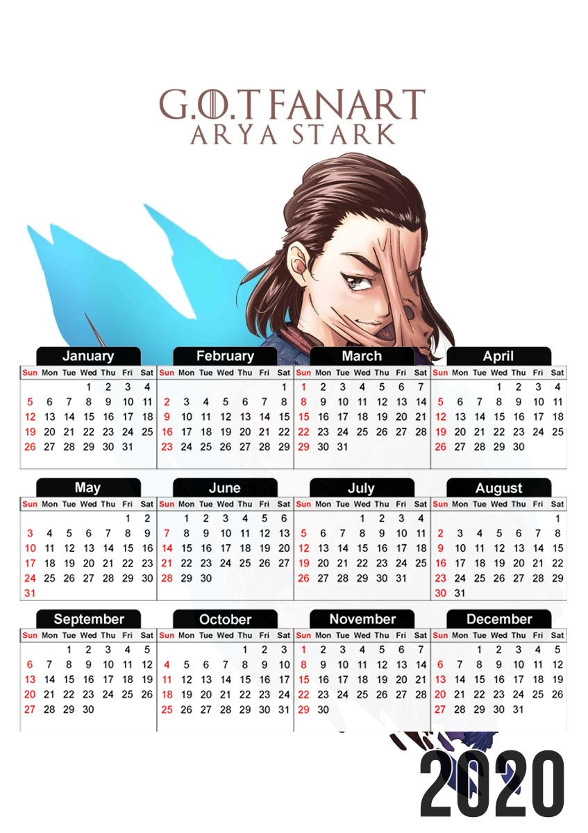  Arya Stark for A3 Photo Calendar 30x43cm