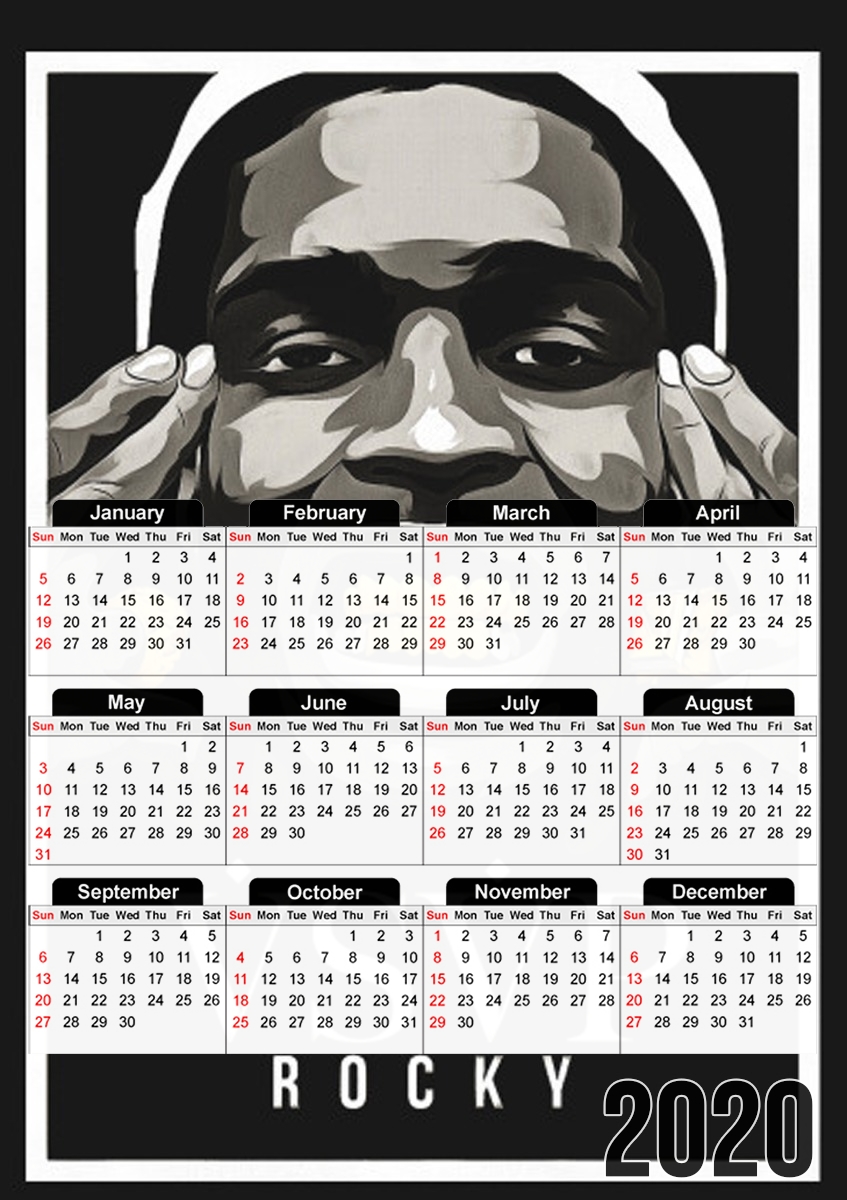  ASAP Rocky for A3 Photo Calendar 30x43cm