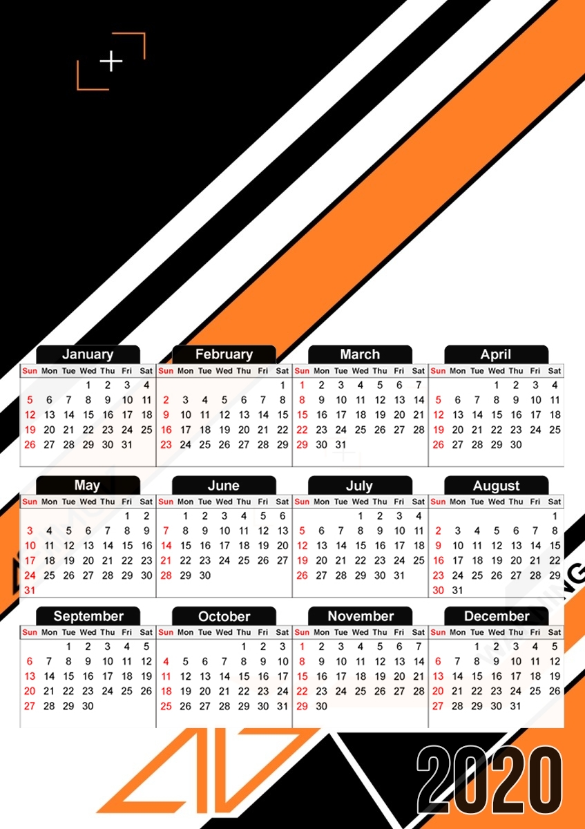  Asiimov Counter Strike Weapon for A3 Photo Calendar 30x43cm