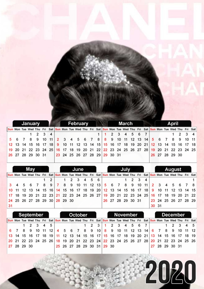  Audrey Hepburn bubblegum for A3 Photo Calendar 30x43cm