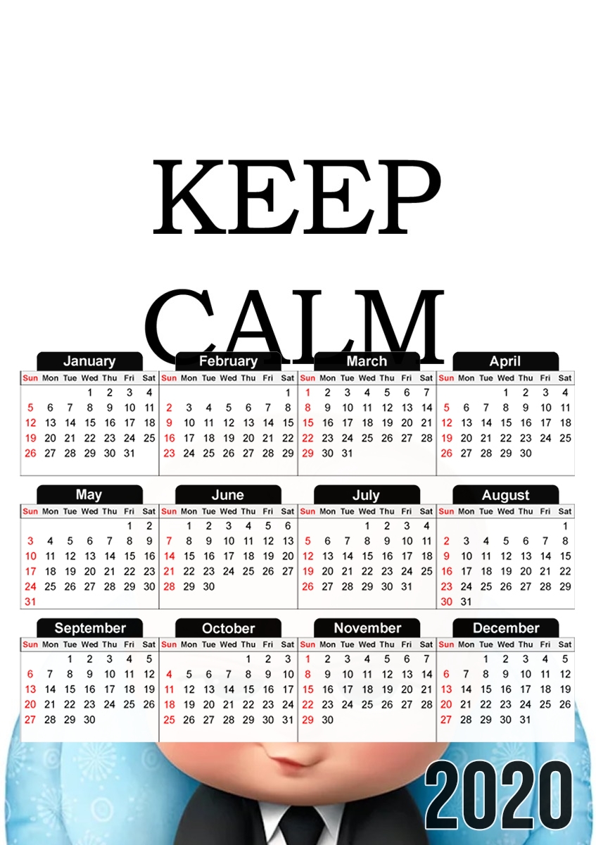  Baby Boss Keep CALM for A3 Photo Calendar 30x43cm