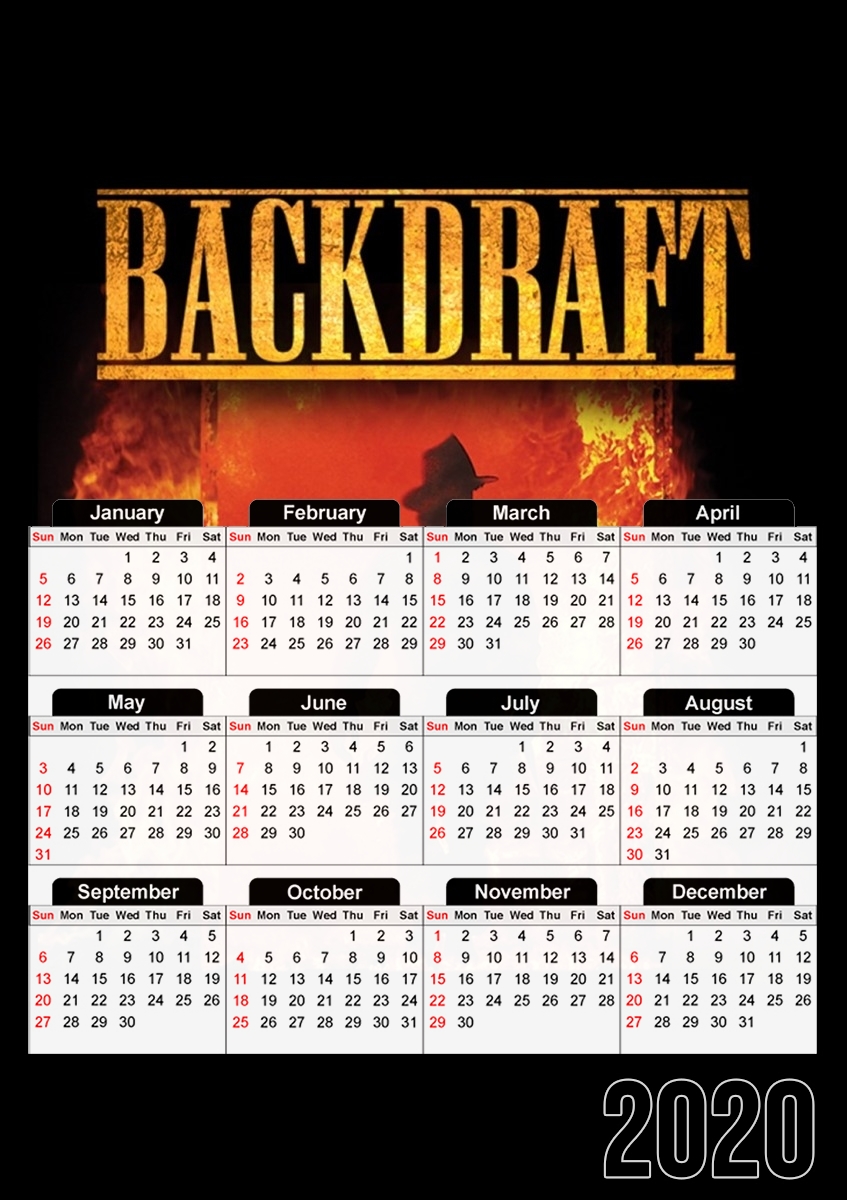  backdraft firefighter for A3 Photo Calendar 30x43cm