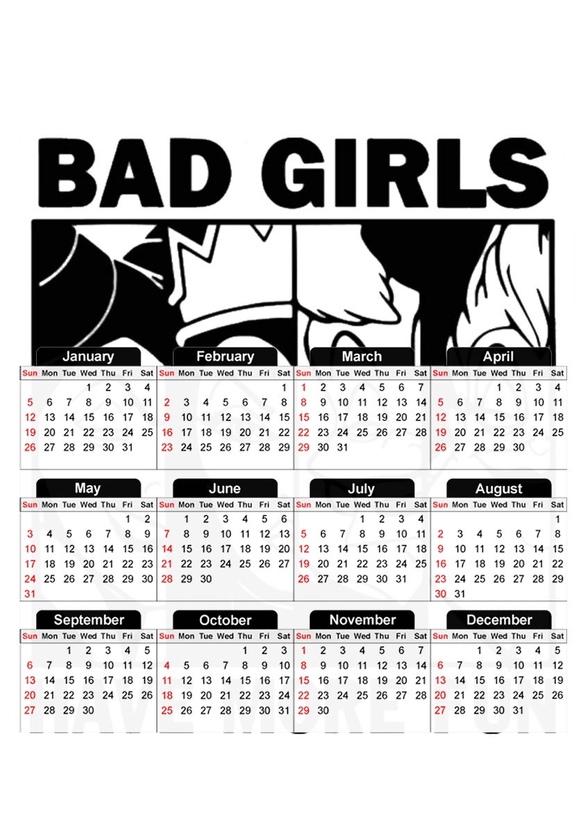  Bad girls have more fun for A3 Photo Calendar 30x43cm