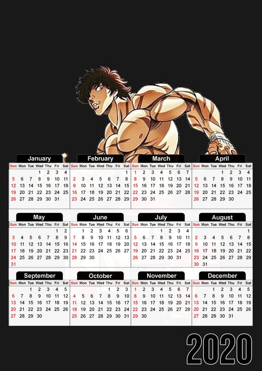  Baki the Grappler for A3 Photo Calendar 30x43cm