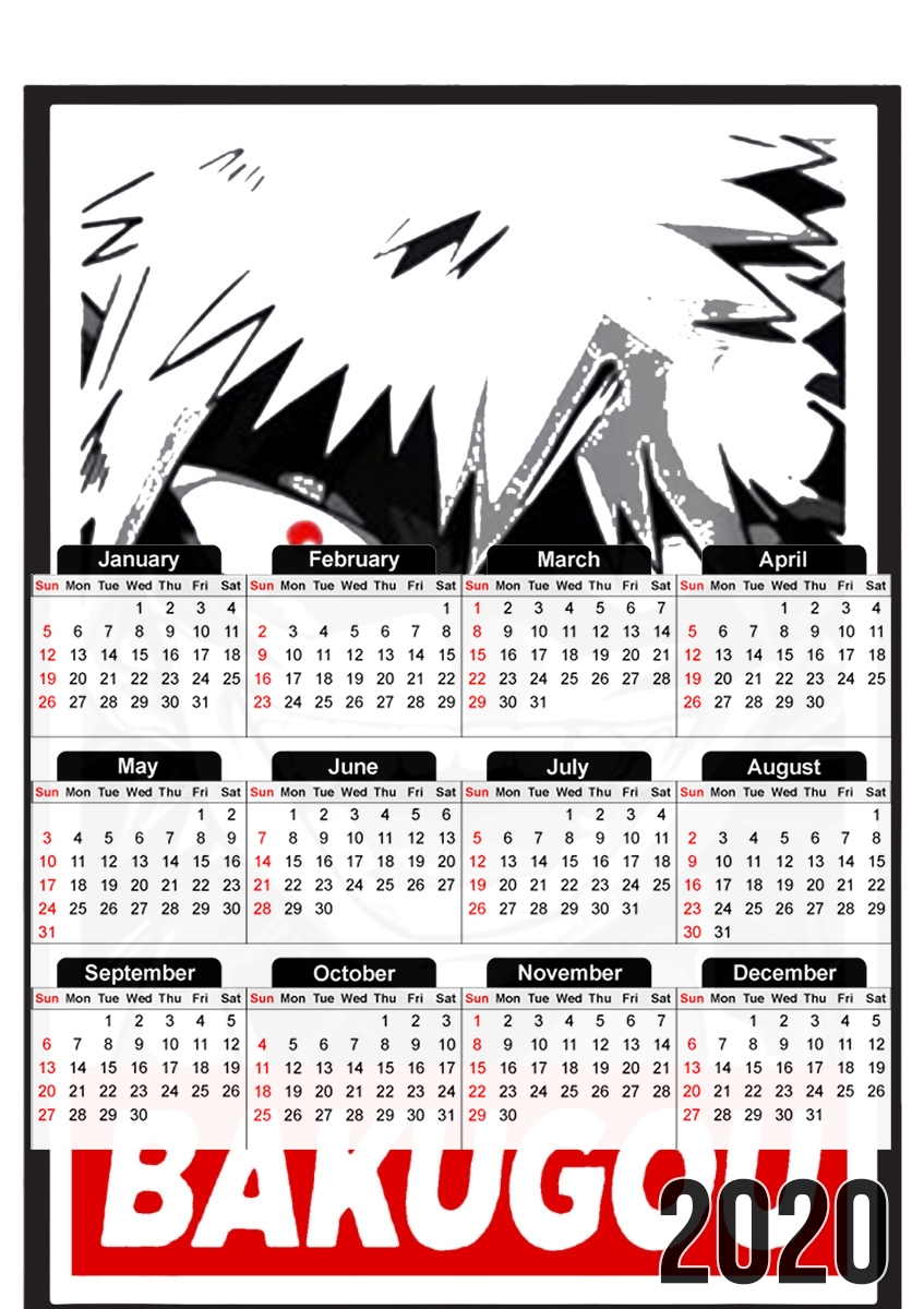  Bakugou Suprem Bad guy for A3 Photo Calendar 30x43cm