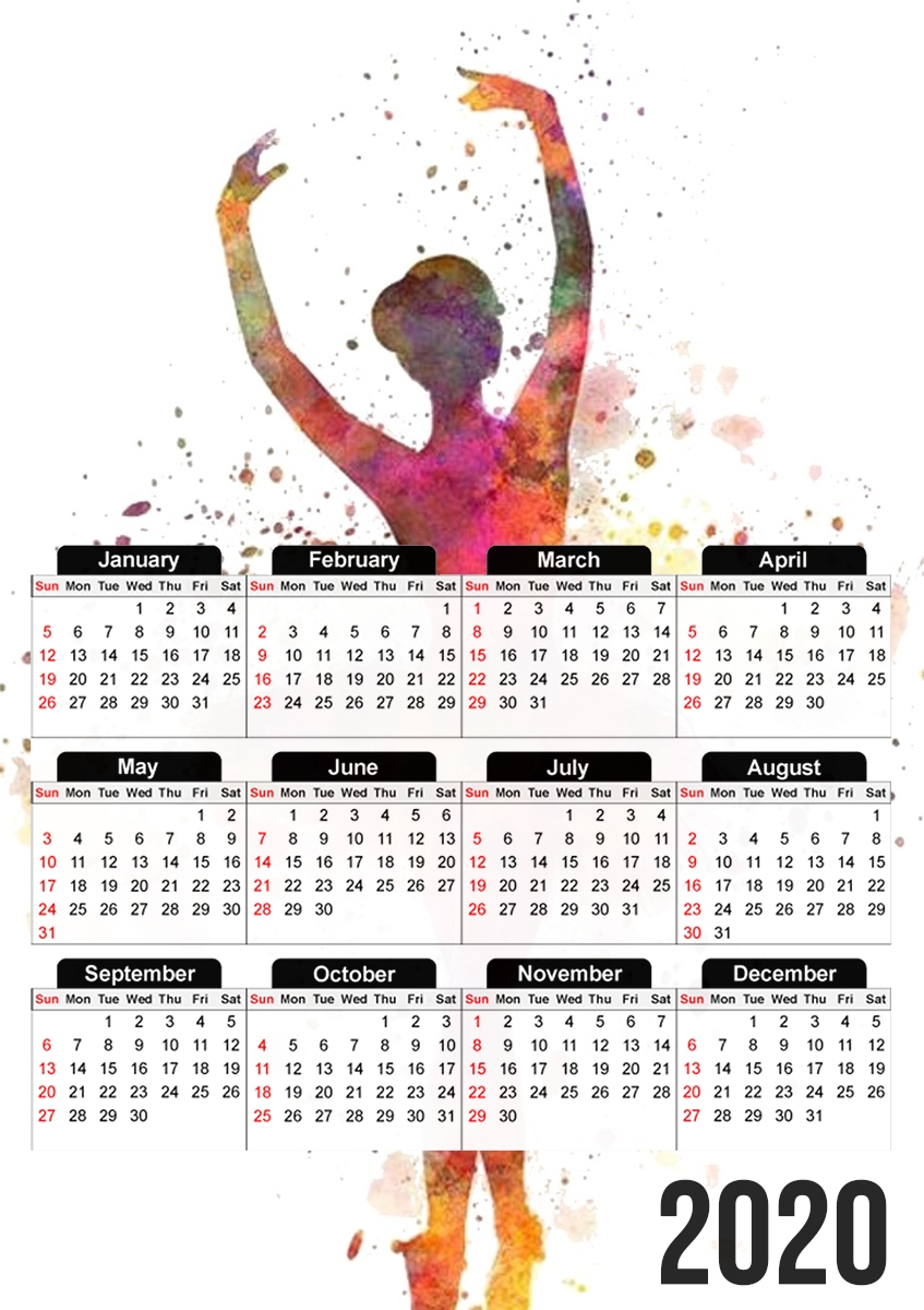  Ballerina Ballet Dancer for A3 Photo Calendar 30x43cm