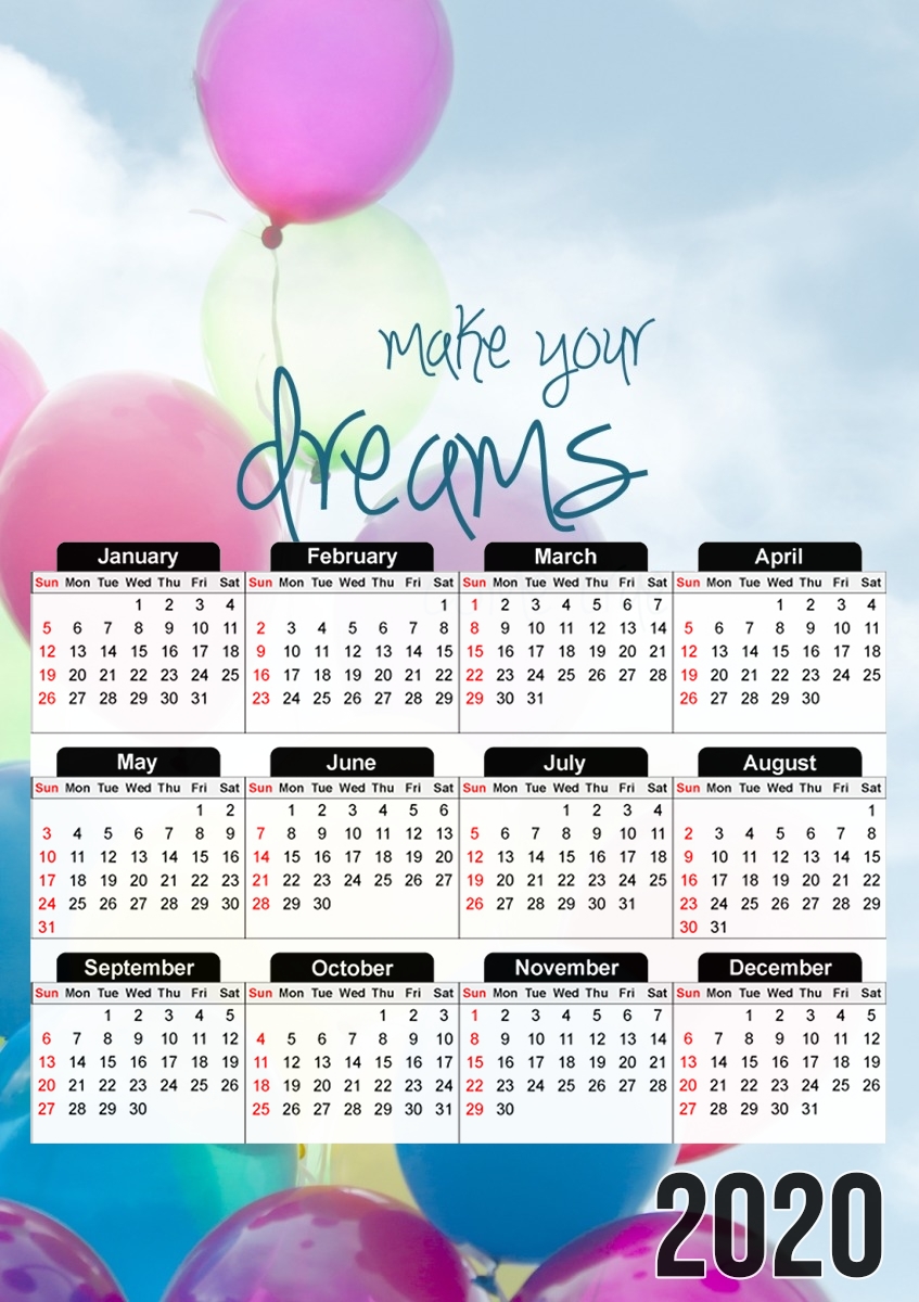  balloon dreams for A3 Photo Calendar 30x43cm