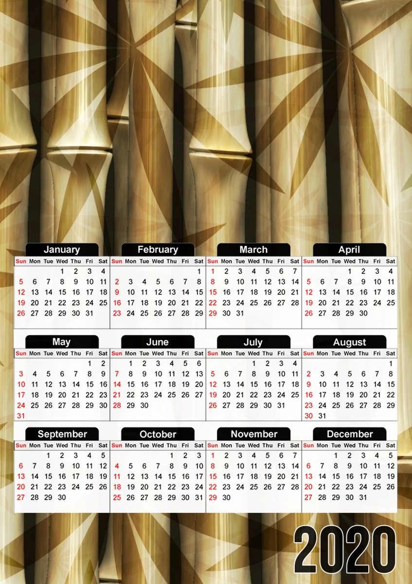  Bamboo Art for A3 Photo Calendar 30x43cm