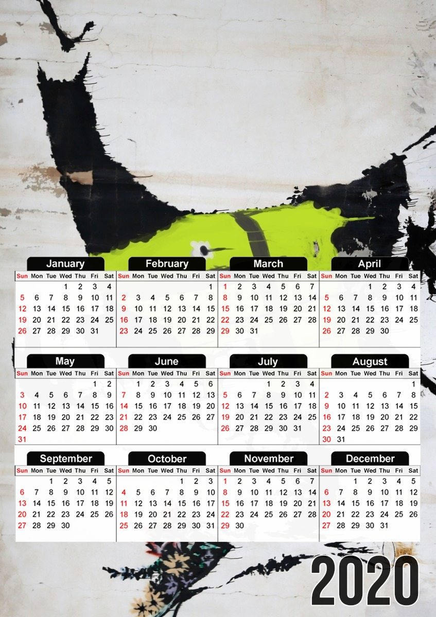  Bansky Yellow Vests for A3 Photo Calendar 30x43cm