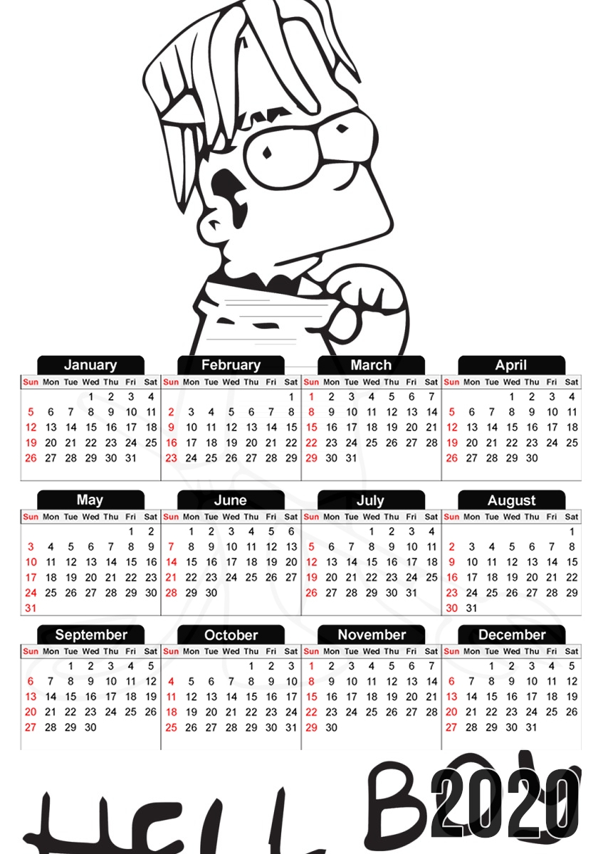  Bart Hellboy for A3 Photo Calendar 30x43cm