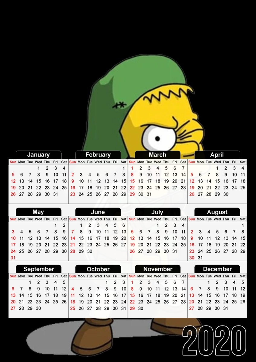  Bart X Link for A3 Photo Calendar 30x43cm