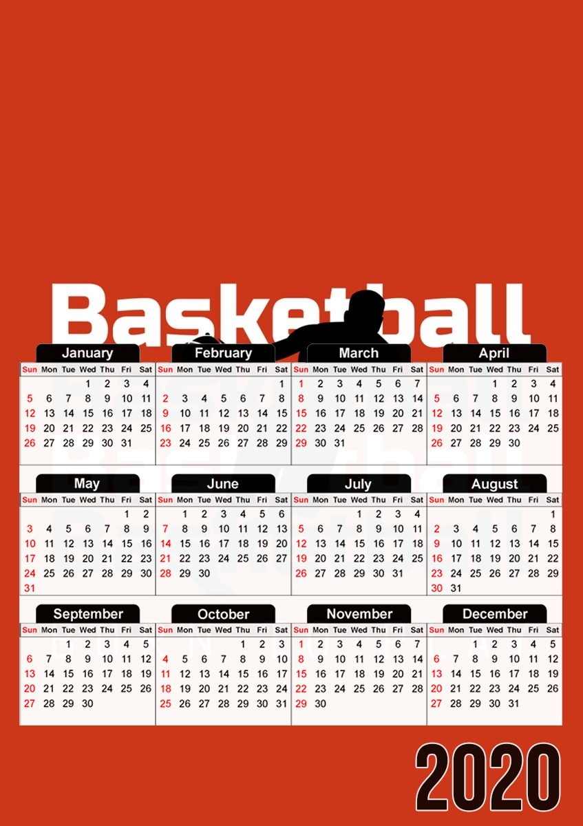  Basketball Born To Play for A3 Photo Calendar 30x43cm