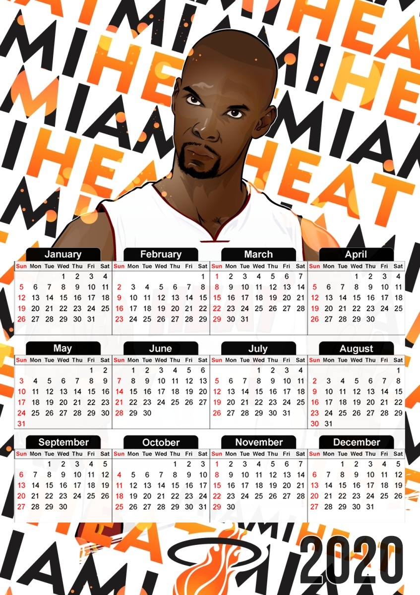  Basketball Stars: Chris Bosh - Miami Heat for A3 Photo Calendar 30x43cm