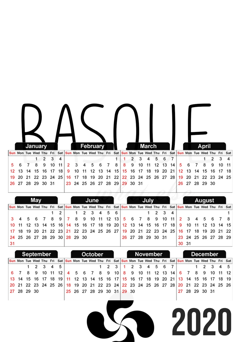  Basque What Else for A3 Photo Calendar 30x43cm