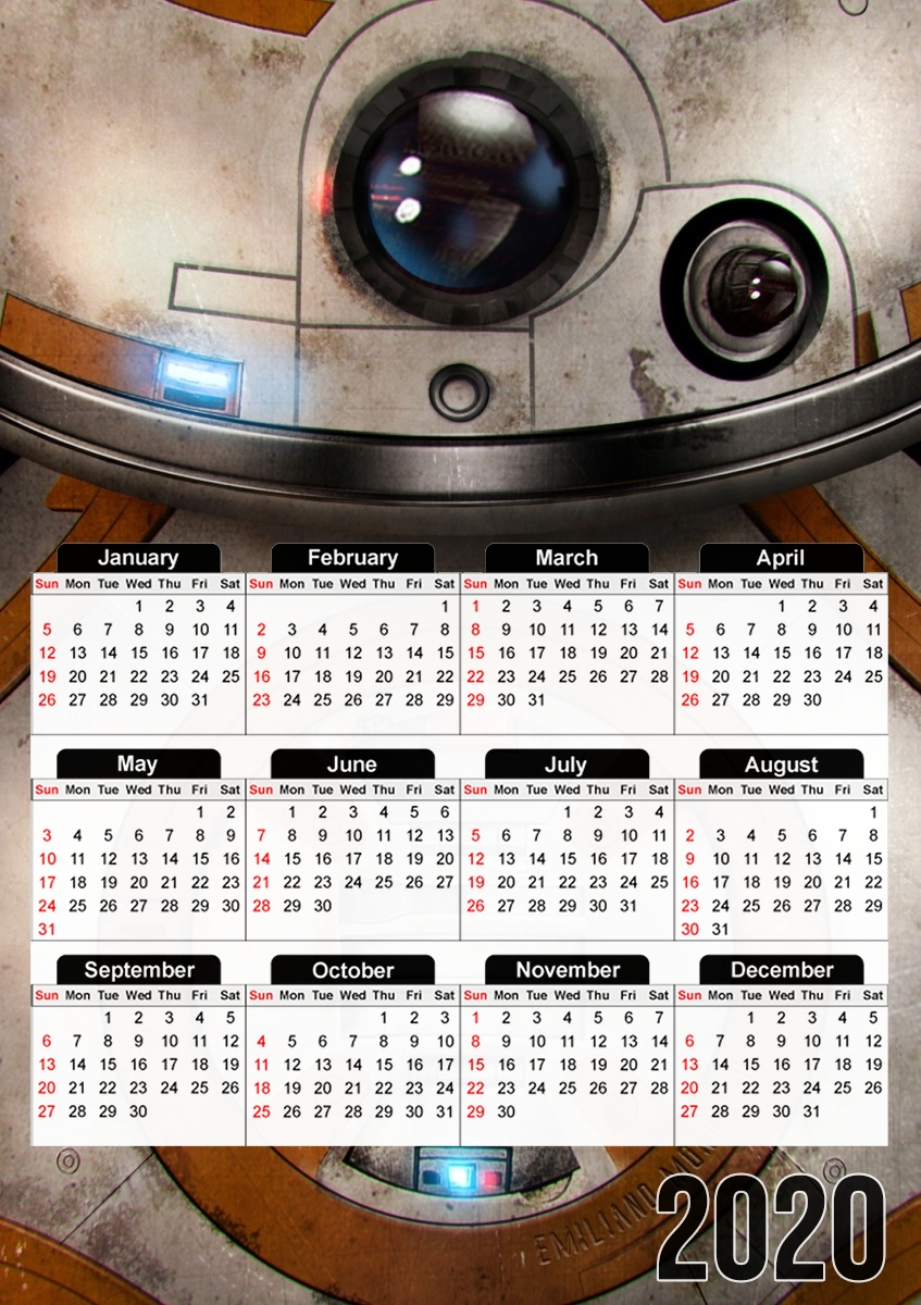  BB-8 for A3 Photo Calendar 30x43cm