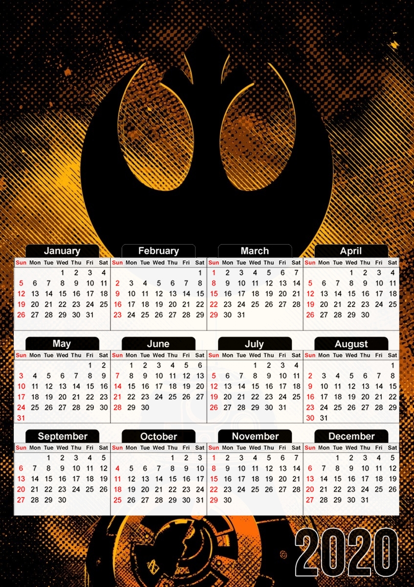  BB8 Art for A3 Photo Calendar 30x43cm