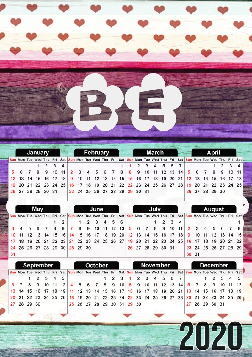  Be Happy Hippie for A3 Photo Calendar 30x43cm