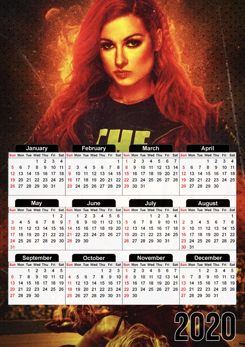  Becky lynch the man Catch for A3 Photo Calendar 30x43cm