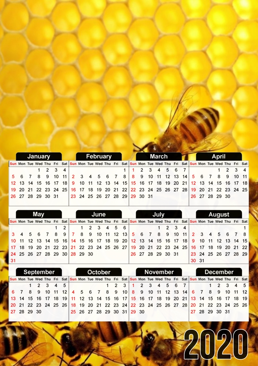  Bee in honey hive for A3 Photo Calendar 30x43cm