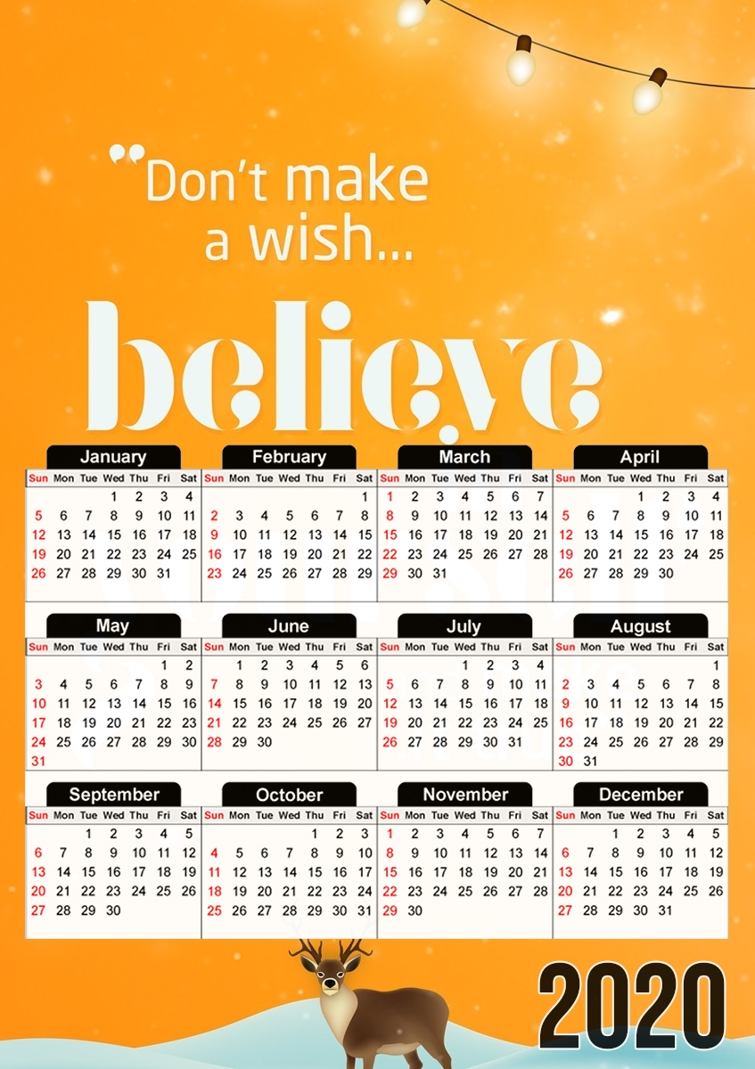  Believe in yourself for A3 Photo Calendar 30x43cm
