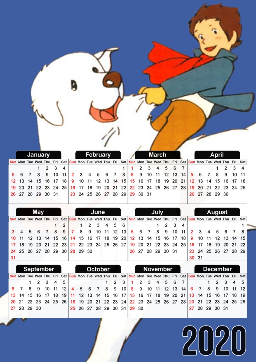  Belle et Sebastien for A3 Photo Calendar 30x43cm