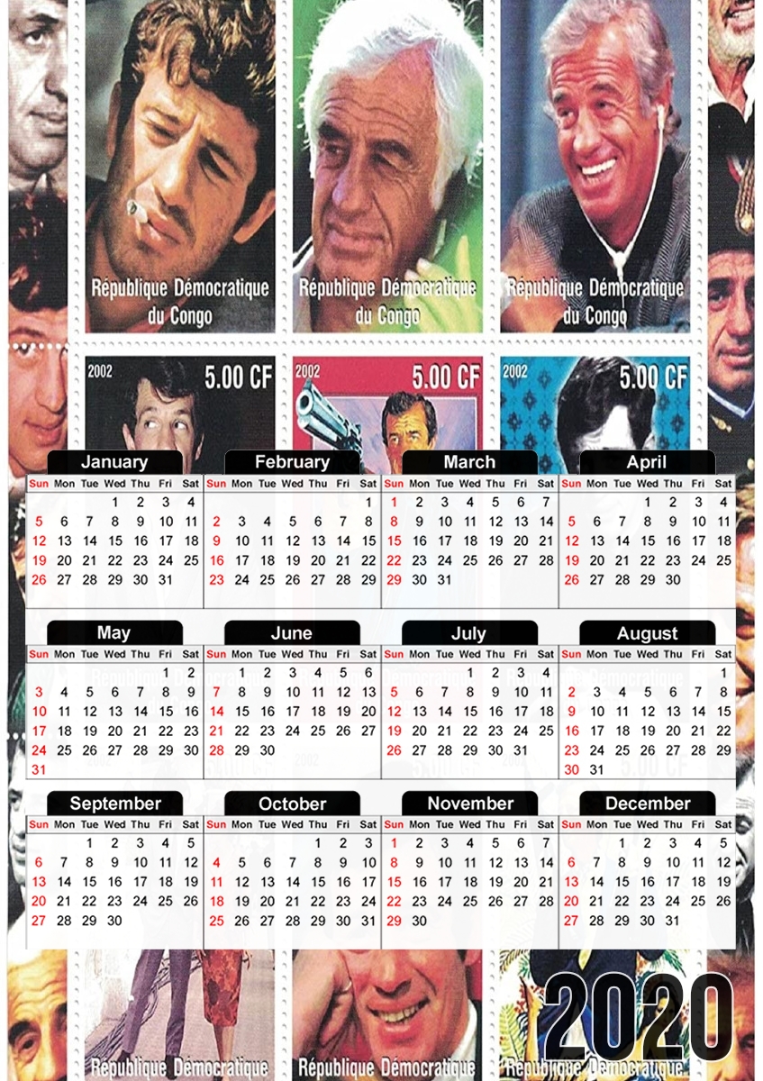  Belmondo Collage for A3 Photo Calendar 30x43cm