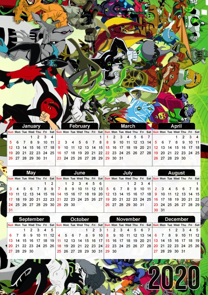  Ben 10 alien force for A3 Photo Calendar 30x43cm