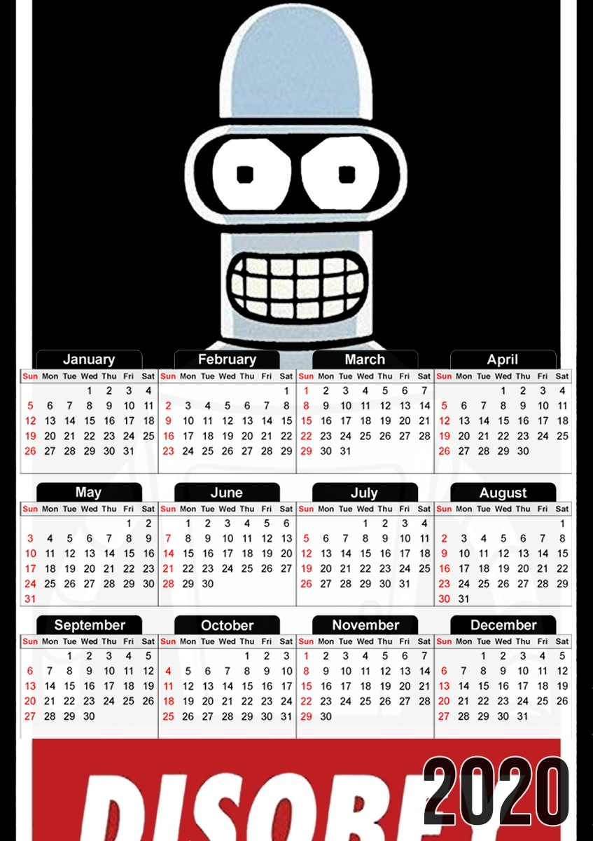  Bender Disobey for A3 Photo Calendar 30x43cm