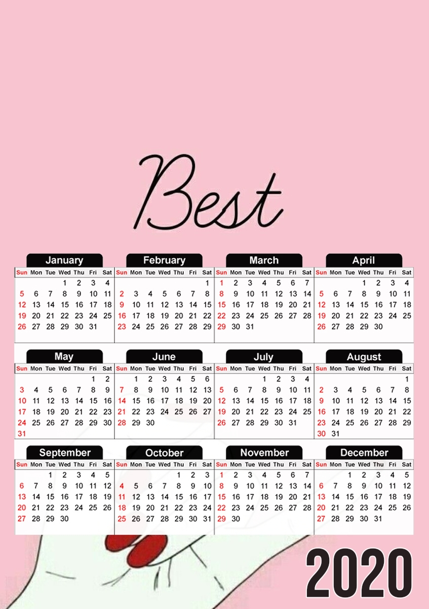  BFF Best Friends Pink for A3 Photo Calendar 30x43cm