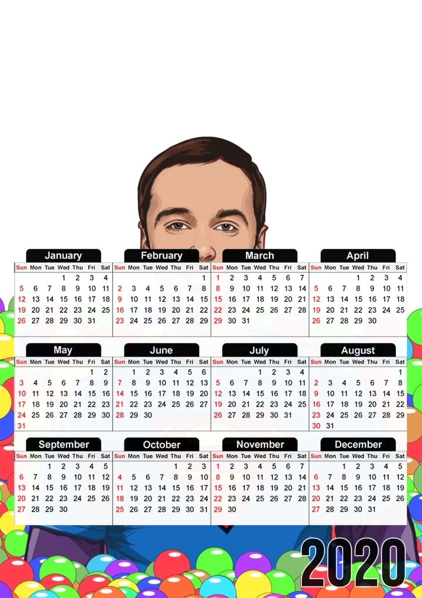  Big Bang Theory: Dr Sheldon Cooper for A3 Photo Calendar 30x43cm