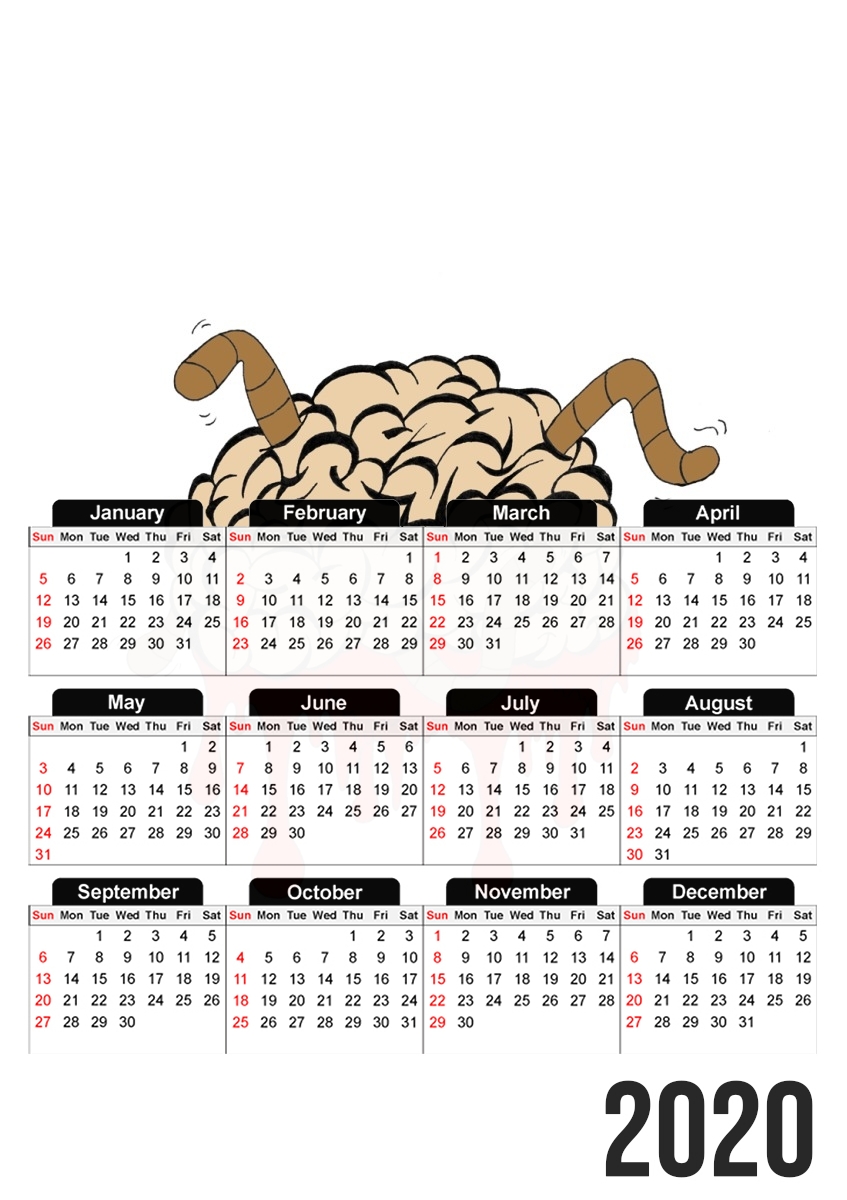  Big Brain for A3 Photo Calendar 30x43cm