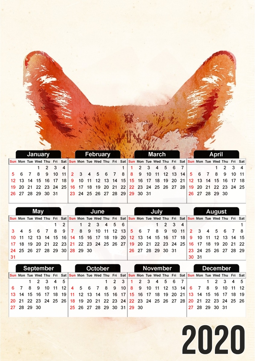  Big Town Fox for A3 Photo Calendar 30x43cm