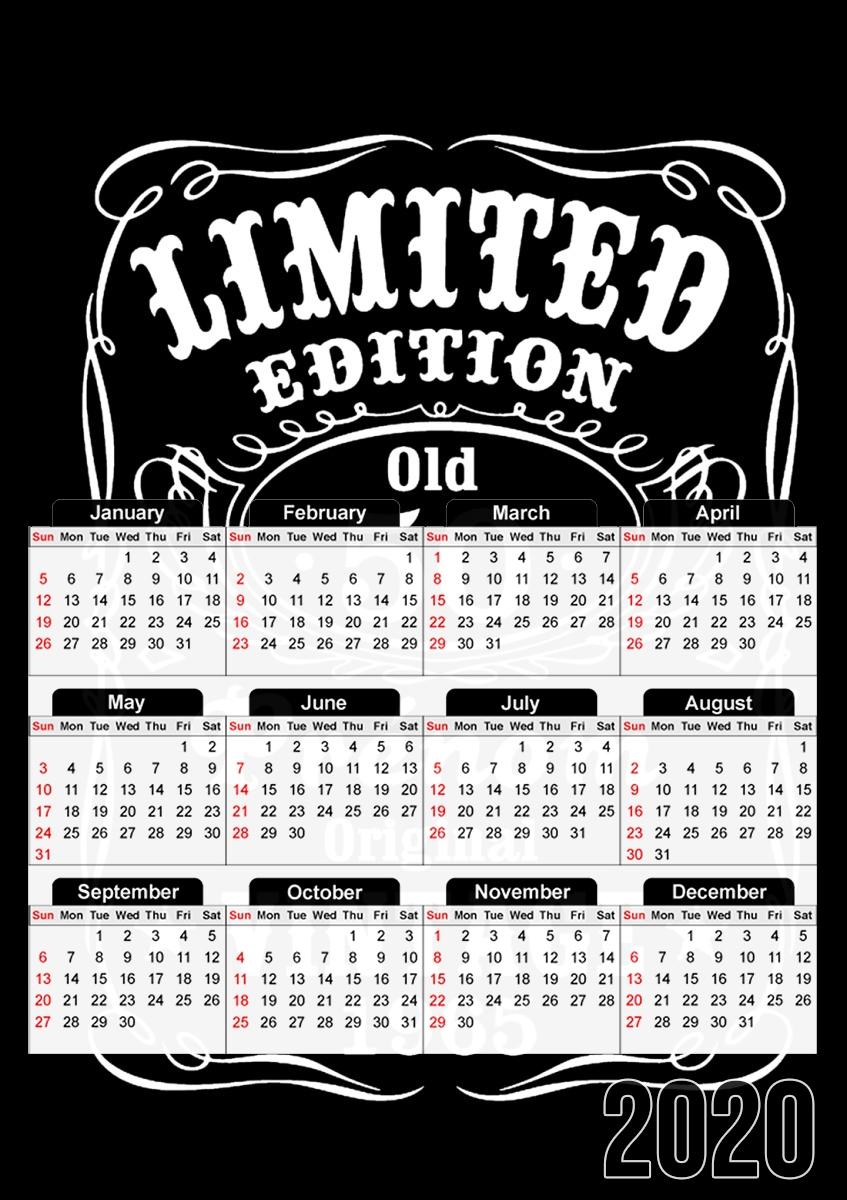  Birthday Custom Jack Daniels for A3 Photo Calendar 30x43cm