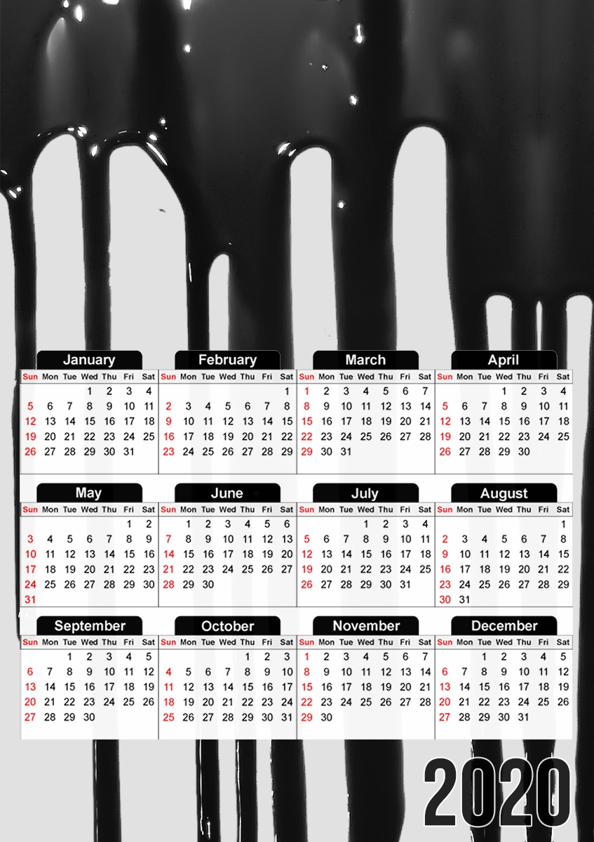  Black Blood for A3 Photo Calendar 30x43cm