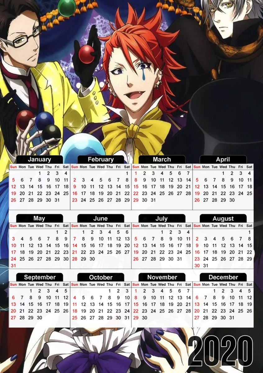  Black Butler Fan Art for A3 Photo Calendar 30x43cm